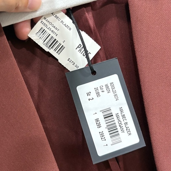 NWT Paige Malbec double breasted blazer in mahogany - Picture 8 of 11